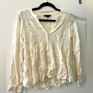 American Eagle Lace Beige Blouse